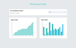 Flat Revenue Charts Responsive Widget Template