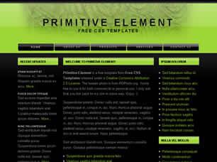 Primitive Element Free CSS Template