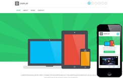 Display a Mobile App based Flat Bootstrap Responsive web template