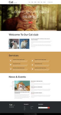Cat Club an Animals and Pets Bootstrap Responsive Web Template