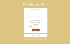 Flat Request Form Responsive Widget Template