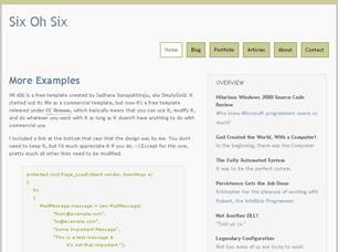 Six Oh Six Free CSS Template