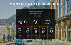 Monaco Weather Widget a Flat Responsive Widget Template