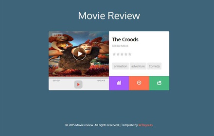 Movie Review Responsive Widget Template