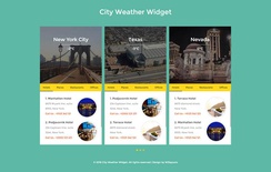 City Weather Widget Flat Responsive Widget Template