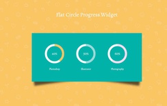 Flat Circle Progress Responsive Widget Template