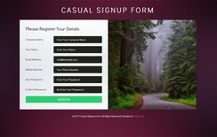Casual Signup Form Flat Responsive Widget Template